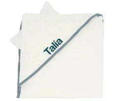 Cristina de Jos'h Capa de Baño Rainbow Dots Azul Personalizable^Niños Capa De Baño Bebé