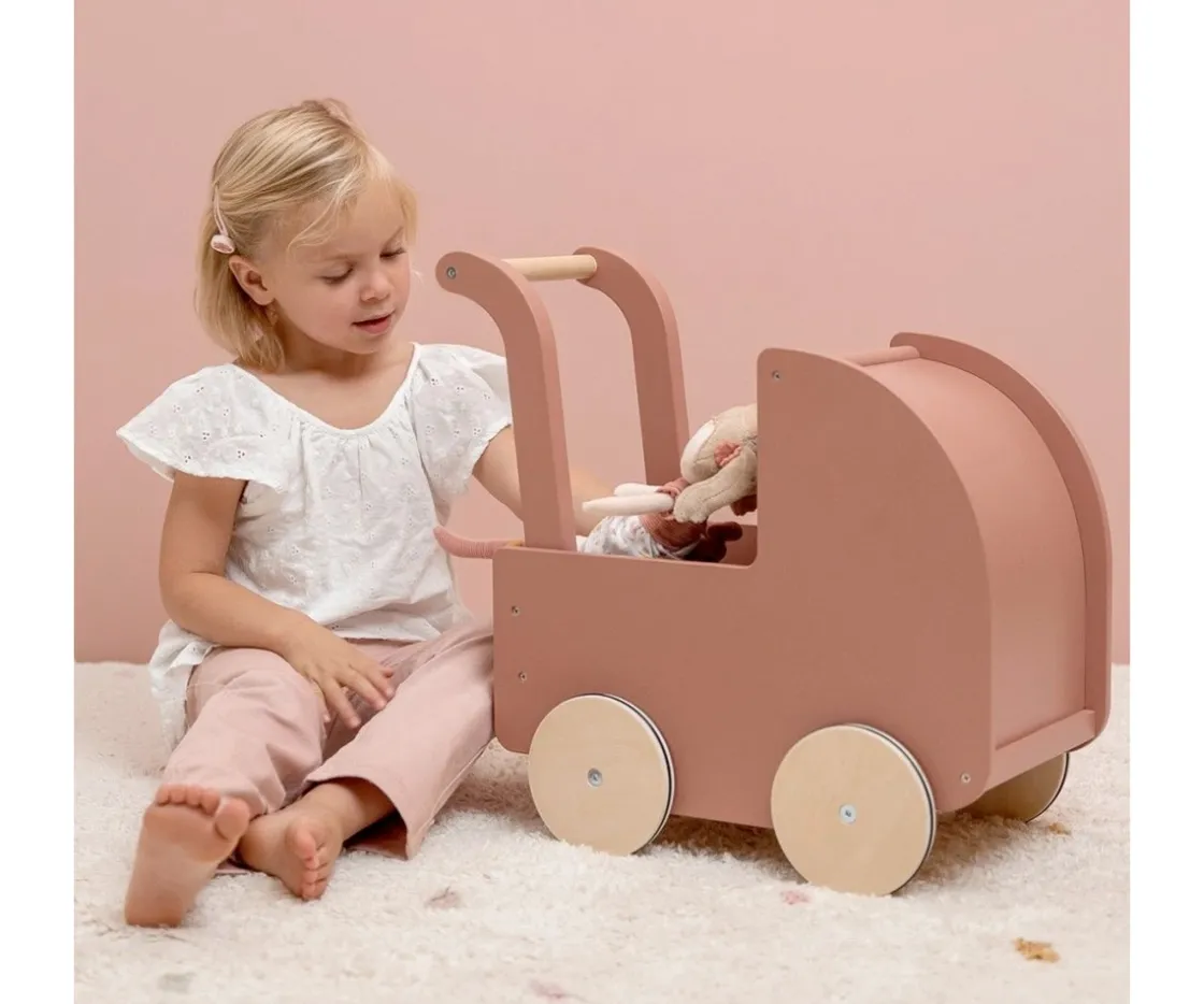Niños Little Dutch Carrito de Madera con Muñeca Blandita