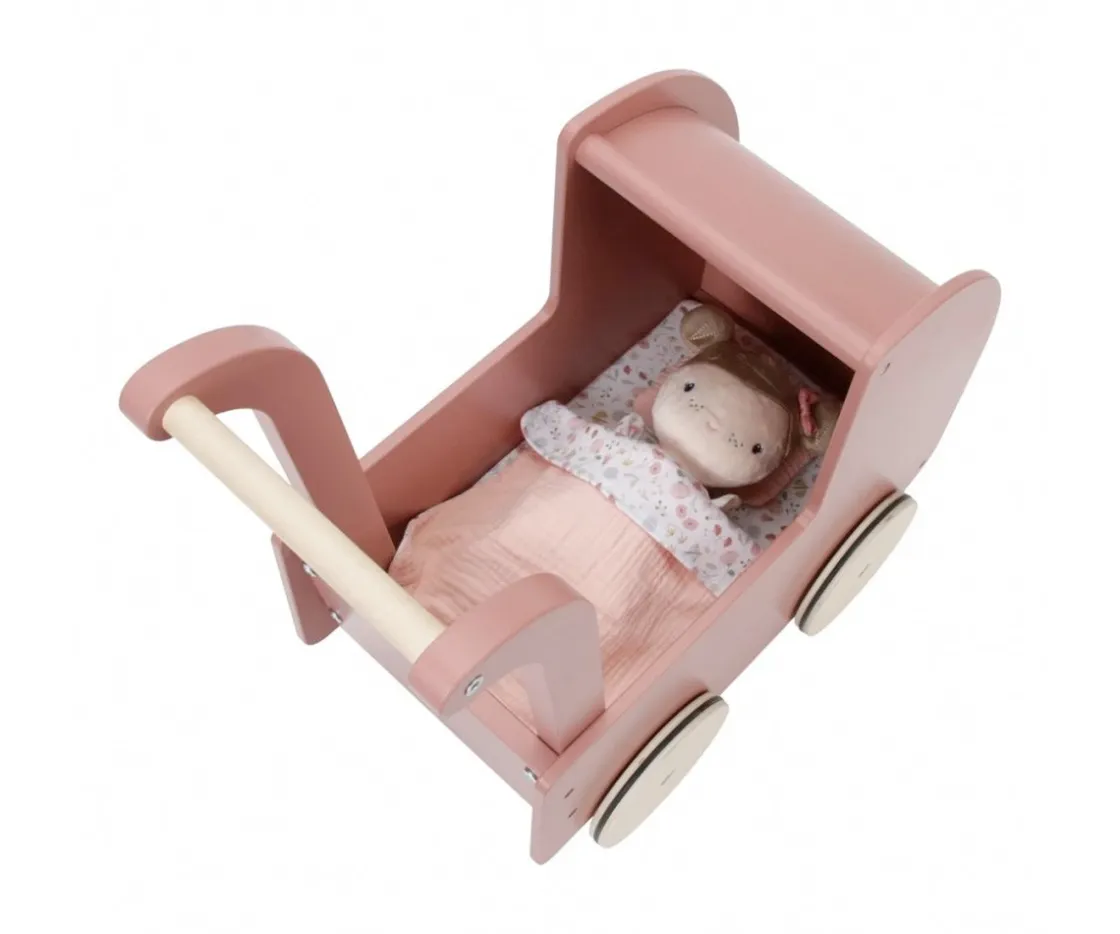 Niños Little Dutch Carrito de Madera con Muñeca Blandita