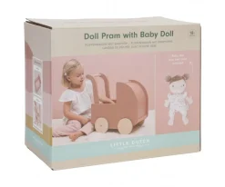 Niños Little Dutch Carrito de Madera con Muñeca Blandita