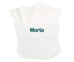 Cristina de Jos'h Cesta con Secababitas Dorset Verde Personalizable^Niños Organizadores De Baño