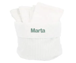 Cristina de Jos'h Cesta con Secababitas Dorset Verde Personalizable^Niños Organizadores De Baño