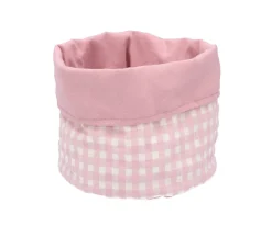 Cristina de Jos'h Cesta con Secababitas Vichy Rosa Personalizable