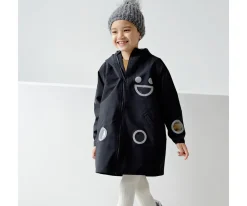 Boxbo Chaqueta Impermeable Cortavientos Wistiti Negra^ Ropa Infantil