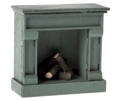 Maileg Chimenea en Miniatura Ratón Blue^Niños Casa De Muñecas De Madera