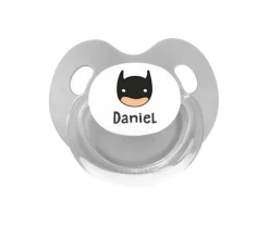 Tutete Retro Chupete Personalizado Retro Gris Héroe^ Chupetes Con Dibujos