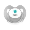 Tutete Retro Chupete Personalizado Retro Gris Estrella^ Chupetes Con Dibujos