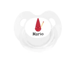 Tutete Retro Chupete Personalizado Retro Blanco Nazareno Rojo