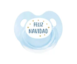 Tutete Retro Chupete Retro Azul Feliz Navidad Estrellas^ Chupetes Navidad