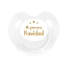 Tutete Retro Chupete Retro Blanco Mi Primera Navidad Mostaza^ Chupetes Navidad