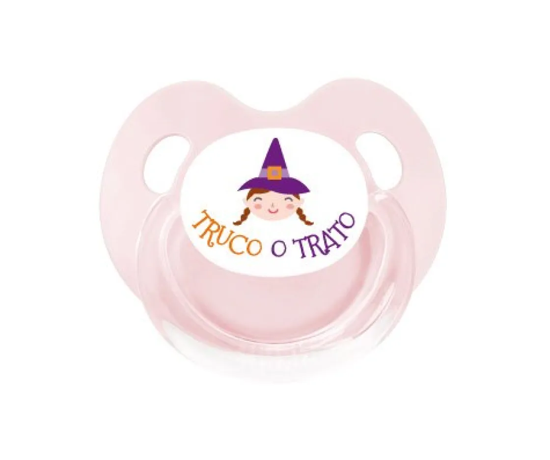 Tutete Retro Chupete Retro Rosa Brujita^ Chupetes Halloween