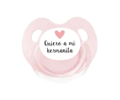 Tutete Retro Chupete Retro Rosa Quiero a mi Hermanita^ Chupetes Amor