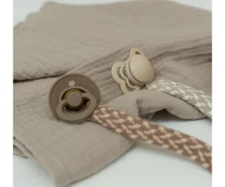BIBS Chupetero Trenzado Dusty Pink/Baby Pink^ Chupeteros