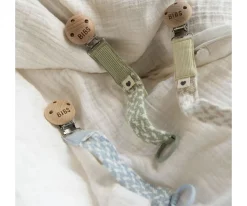 BIBS Chupetero Trenzado Petrol/Baby Blue^ Chupeteros
