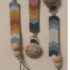 The Cotton Cloud Chupetero Silicona Chevron Neutrals^ Chupeteros