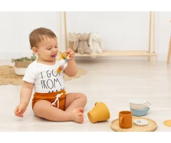 The Cotton Cloud Chupetero Silicona Chevron Rust^ Chupeteros