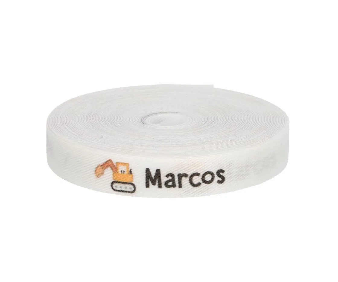 Tutete Cinta Marca Prendas Personalizada Excavadora^ Colecciones Vuelta Al Cole