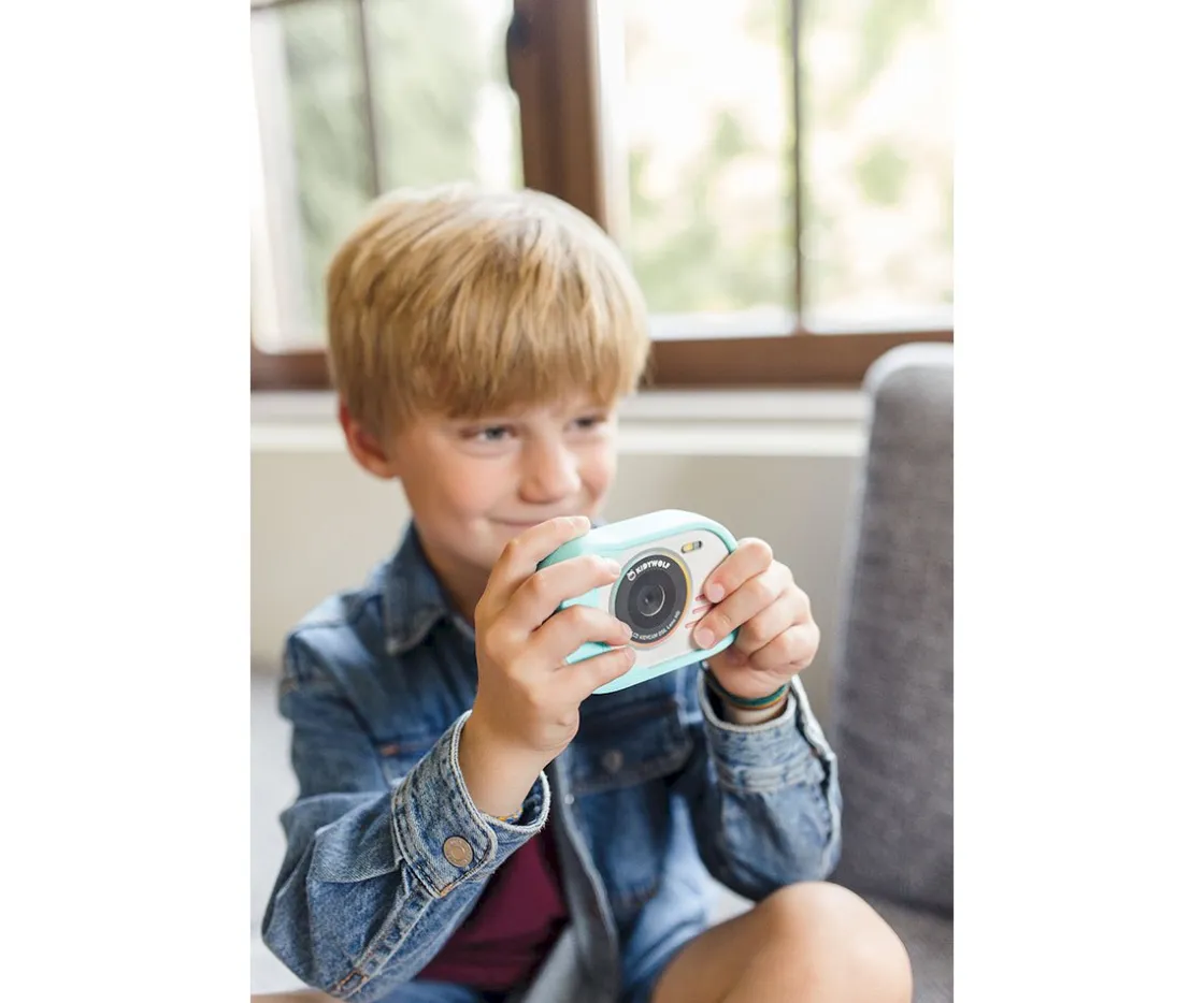 Niños Kidywolf Cámara Digital Impermeable para Niños Kidycam Cian