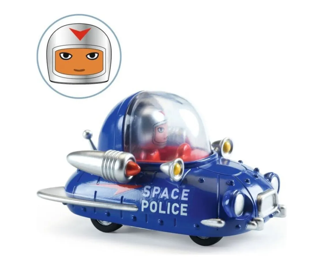 Niños Djeco Coche Crazy Motors Space Police