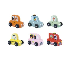 Niños Janod Coche de Madera Ciudad Cross Roads Verde