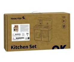 Así Toys Cocina de Madera con Accesorios Beige^Niños Cocinitas De Juguete