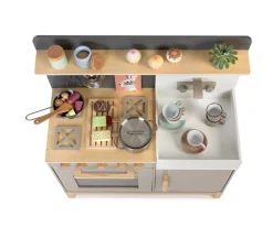 Niños Musterkind Cocina de Madera Linum Gris Cálido/Natural