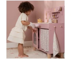 Little Dutch Cocina de Madera Rosa FSC^Niños Cocinitas De Juguete