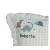 Tutete Textil Cojín con Volantes Vichy Dinos World Personalizado