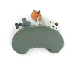 Niños Done by Deer Cojín de Actividades Sensoriales Boca Abajo Tiny Farm Verde