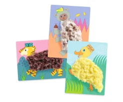 Niños Djeco Collage Lana y Velcro con Gorro