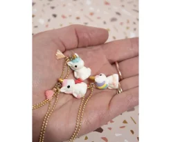 Le Petit Lien de Paris Collar Unicornio Turquesa