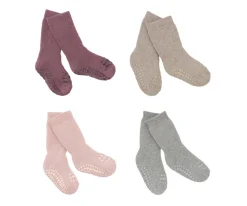GoBabyGo Combo Box Calcetines Suela Antideslizante Algodón Misty Plum, Sand, Soft Pink, Grey Melange^ Gateo