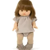 Minikane Conjunto Top y Braguita Terciopelo Gris Perla para Muñeco Gordis^Niños Accesorios Para Muñecas