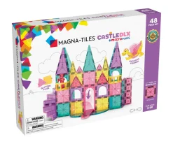 Niños Magna-Tiles Construcción Castle DLX + microMAGS