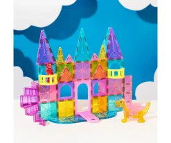 Niños Magna-Tiles Construcción Castle DLX + microMAGS