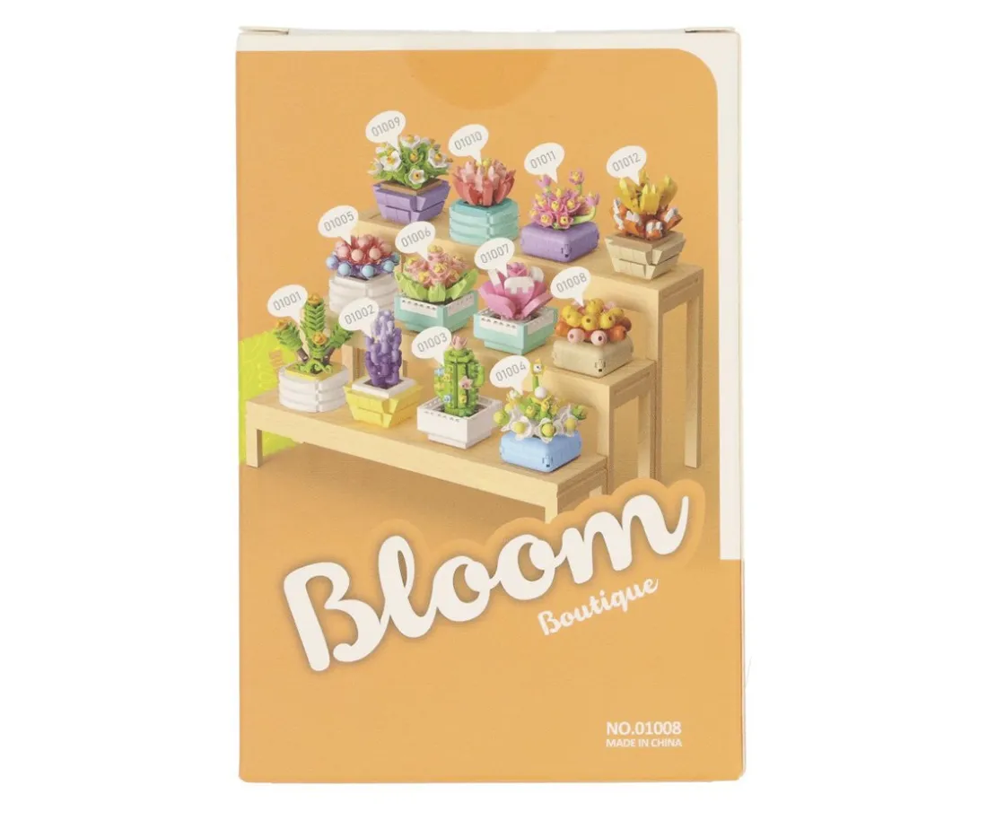 Niños KOCO Construcción Mini Planta Suculenta Naranja 130 Piezas