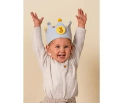 Niños Little Dutch Corona Cumplaños con Números Azul