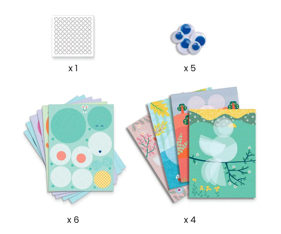 Djeco Crear Con Pegatinas de Círculos^Niños Juguetes Más Recomendados