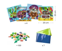 Niños Djeco Cuadros de Metal ¡Al Abordaje!