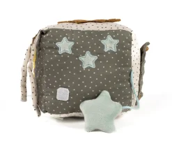 Niños Walking Mum Cubo Blandito de Actividades Sonajero Poppy Musgo