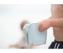 Scrunch Cubo de Playa de Silicona Azul Pastel^ Juguetes De Playa