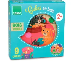 Niños Vilac Cubos Madera Animales Madera