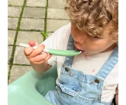 Miniware Cuchara de Aprendizaje Pre2Pro Blue Banana^ Cubiertos Infantiles