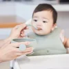 b.box Cuenco de Silicona con Tapa Sage^ Vajilla Infantil