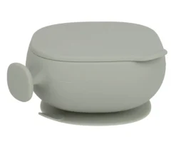 b.box Cuenco de Silicona con Tapa Sage^ Vajilla Infantil