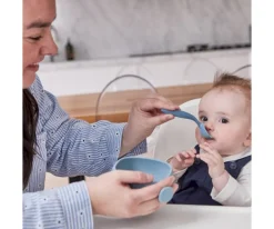 b.box Cuenco de Silicona con Tapa Ocean^ Vajilla Infantil