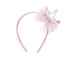 Souza Diadema Infantil Jazzlyn Rosa con Corona y Pompones^ Accesorios De Pelo