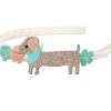 Souza Diadema Infantil Puck Glitter con Flores y Perrito Dachsund^ Accesorios De Pelo