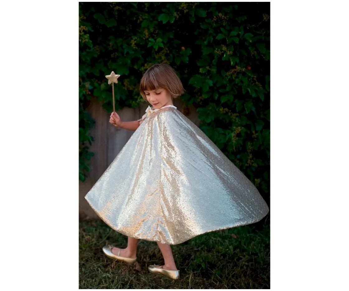 Great Pretenders Disfraz Capa Lentejuelas Dorada 4-6 Años^Niños Disfraces Para Niños