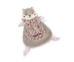 Niños Pasito a Pasito Doudou Ardilla Cherry Flores Personalizable